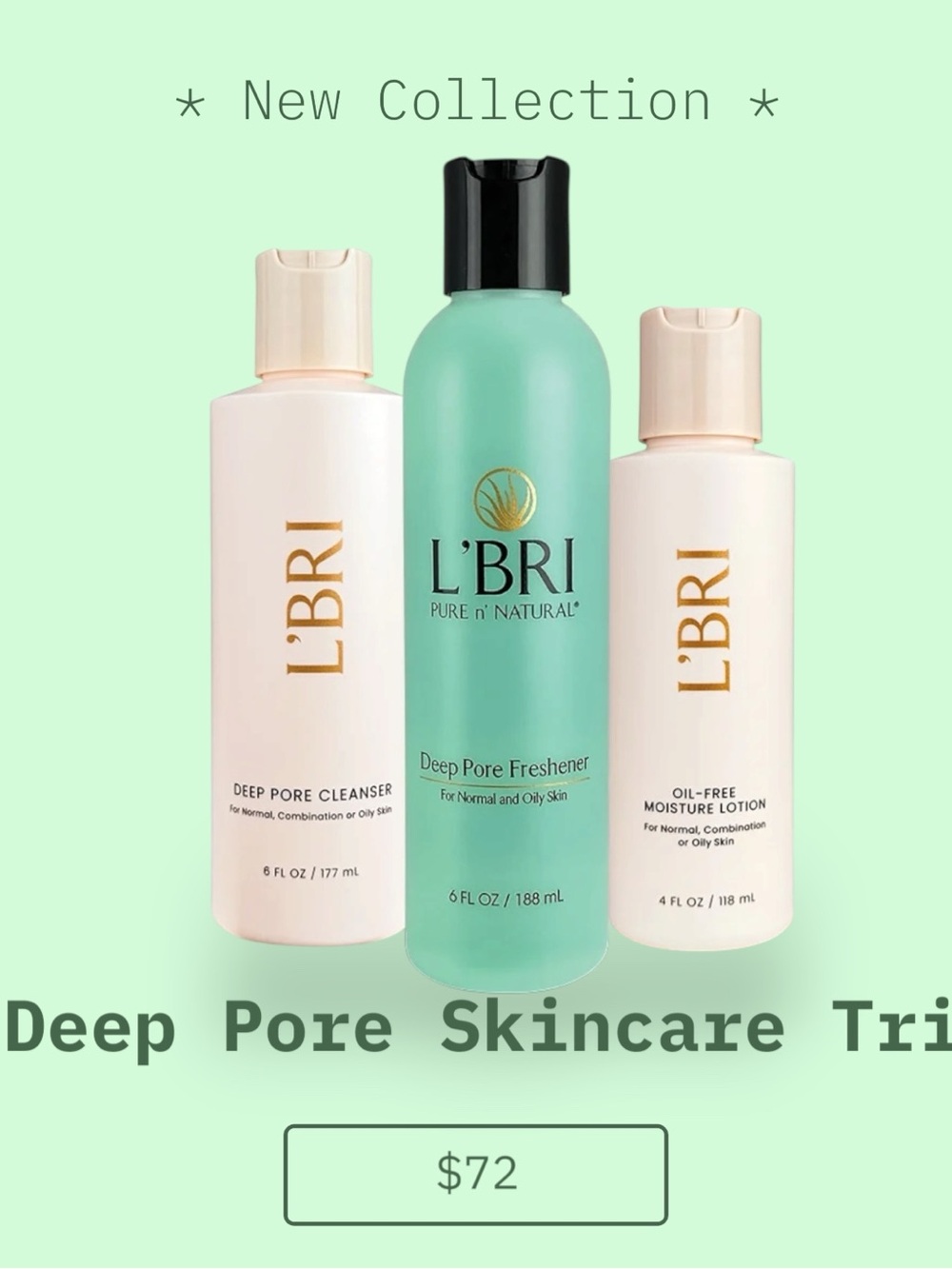 Deep Pore Skincare Trio – Aloe Based Clean Skincare